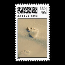 Footprints postage by larissabrea Footprints postage