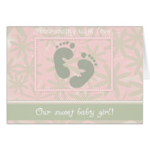 Footprints Sweet Baby Girl cards by new_baby Footprints Sweet Baby Girl cards