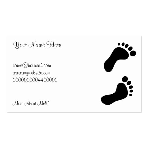 Footprints, Your Name Here, Business Card
