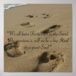Footsteps in the Sand Print