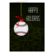for a baseball player Christmas Cards