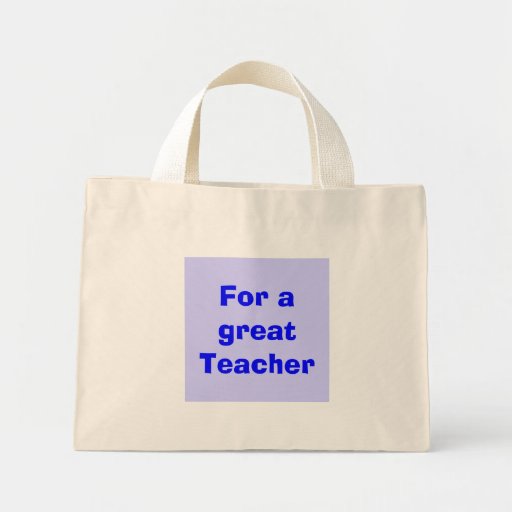 For a great Teacher Canvas Bag