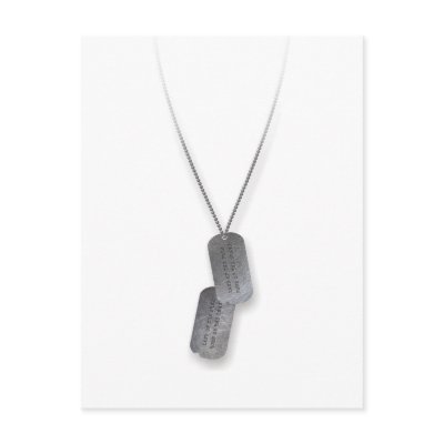 For a patriotic American soldier: Dog tags Postcard by techvinci