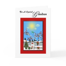 For A Special Grandson Greeting Cards
