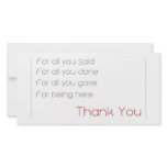 for all - thank you picture card