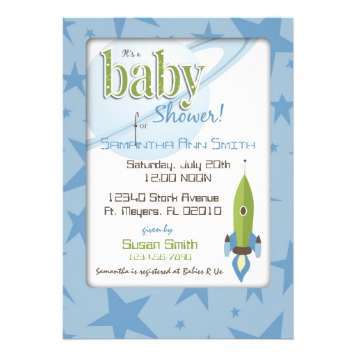 For Baby Boy Invitation Card