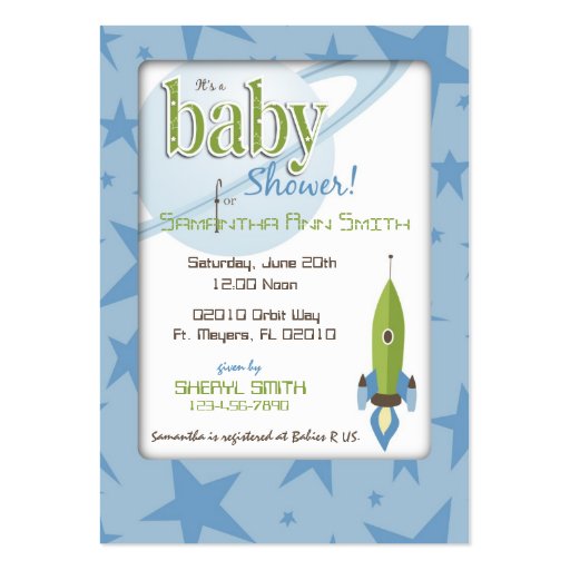 For Baby Boy Reminder Notecard Business Card (back side)