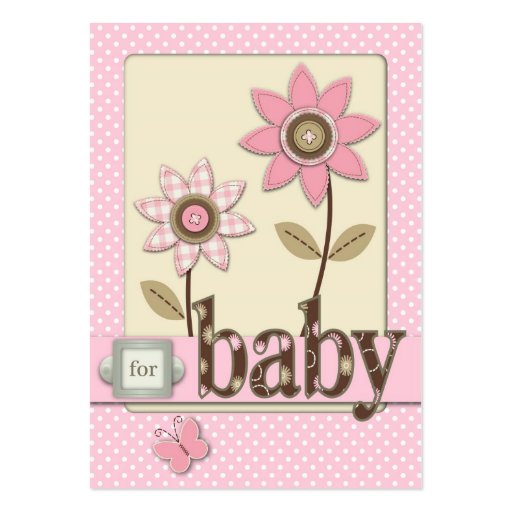 For Baby Girl Reminder Card Business Card Template (front side)
