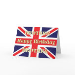 For Brother, a Birthday card with a Union Jack