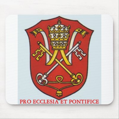 FOR CHURCH AND POPE MOUSE MAT by servusmariaen