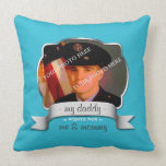 For Daughter of Overseas Soldier, Turquoise Pillow