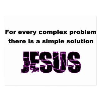 solution problem jesus every complex cards postcard slogans christian shirts