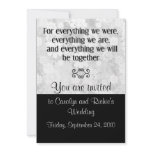 For Everything - Wedding Invitation - Black