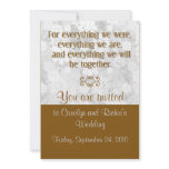 For Everything - Wedding Invitation - Brown