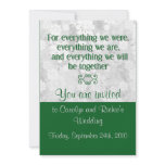 For Everything - Wedding Invitation - Green