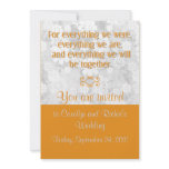 For Everything - Wedding Invitation - Orange