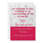 For Everything - Wedding Invitation - Red