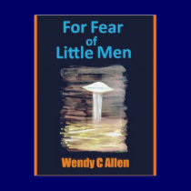 For Fear of Little Men - VISION D-8 UFO Book Cover postcards by twighlightmanor For Fear of Little Men - VISION D-8 UFO Book Cover postcards