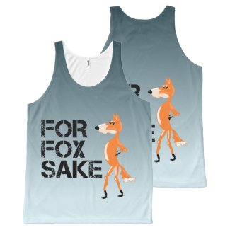 For Fox Sake Funny Annoyed Looking Fox All-Over Print Tank Top