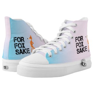 For Fox Sake Pink and Blue Printed Shoes