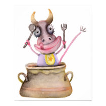 For Funny Cow is a Lunch time! posters by biliana For Funny Cow is a Lunch time! posters