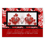 For Gay Partner - Valentine's Day His & His Hearts Cards