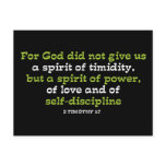 For God did not Give us a Spirit of Timidity Postcard
