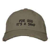 For God it's a Snap embroidered hats