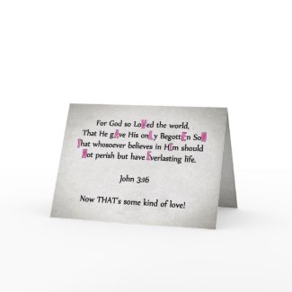 For God So Loved The World - card