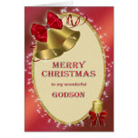 For godson, traditional Christmas card