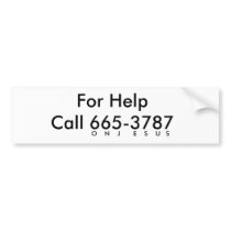 For Help, Call On Jesus bumper stickers by fkmansfield For Help, Call On Jesus bumper stickers