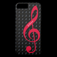 for her a personalized treble clef music iPhone 7 plus case