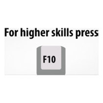 for higher skills press F 10 counter strike icon Photo Card Template