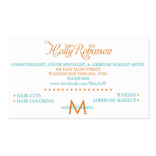 For Holly Business Cards (back side)