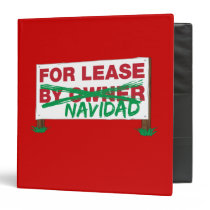 For Lease Navidad - Feliz Navidad Funny Christmas binders