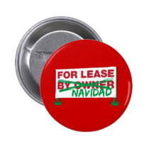 For Lease Navidad - Feliz Navidad Funny Christmas buttons