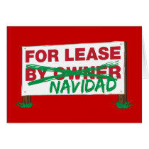 For Lease Navidad - Feliz Navidad Funny Christmas cards