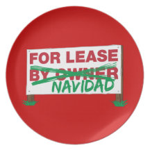 For Lease Navidad - Feliz Navidad Funny Christmas Party Plate