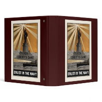 For Liberty's Sake Enlist In The Navy 3 Ring Binder