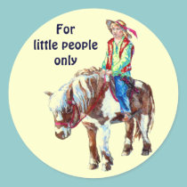 For little people only round stickers