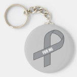 For Me (Gray / Silver Awareness Ribbon) Key Chain