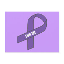 For Me (Purple Ribbon) postcards
