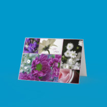 For Mom ~ collage of flowers Mother's Day card cards