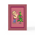 for mom pink ribbon christmas tree cards