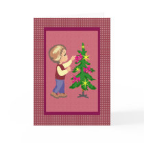 for mom pink ribbon christmas tree cards by TheChristmasBoutique for mom pink ribbon christmas tree cards