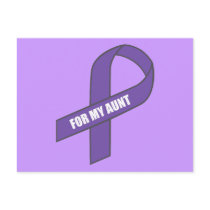 For My Aunt (Purple Ribbon) Postcard