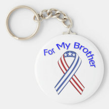 For My Brother Military Patriotic Keychains