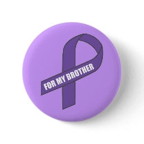 For My Brother (Purple Ribbon) Buttons