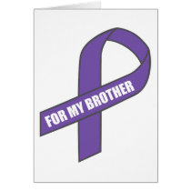 For My Brother (Purple Ribbon) cards by HelpRaiseAwareness For My Brother (Purple Ribbon) cards