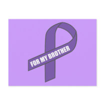 For My Brother (Purple Ribbon) Postcard
